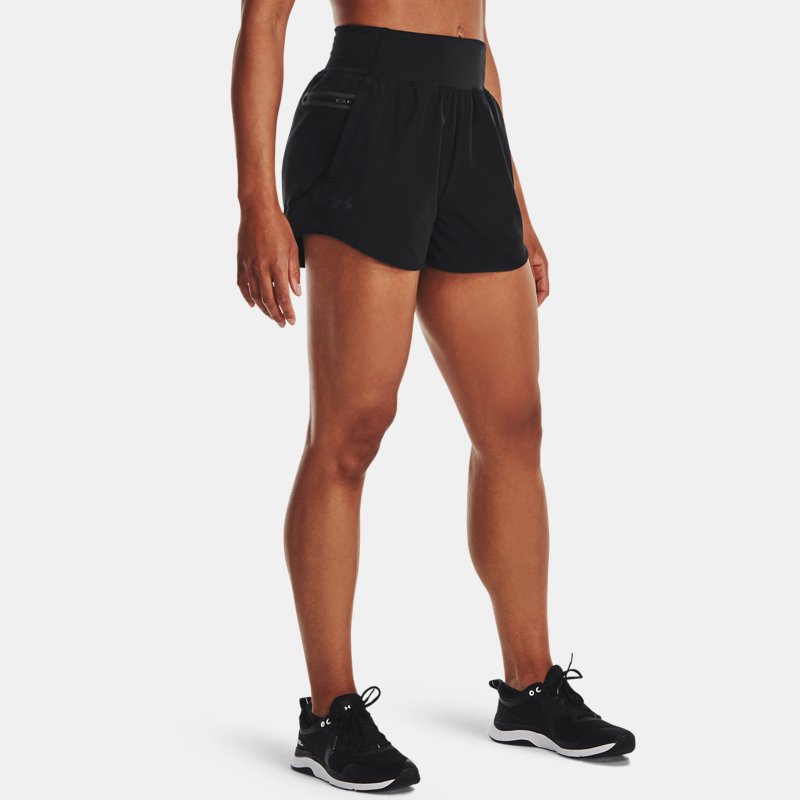 Women's Under Armour SmartForm Flex Woven Shorts Black / Black XS